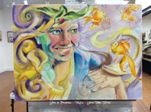 delirium painting in progress