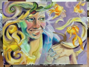 delirium painting in progress