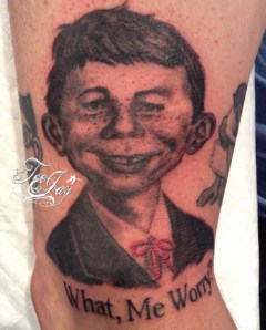 Alfred E Neuman tattoo