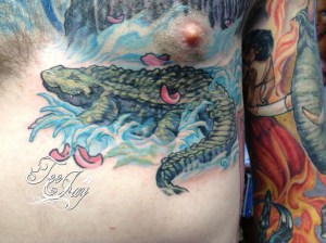 marsh crocodile tattoo
