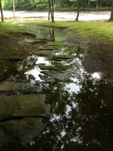 water reflections camping