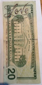 "love" on money