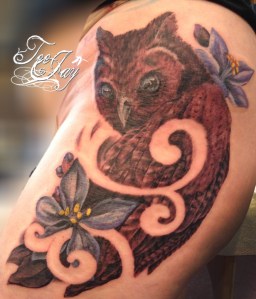 Jamican Eared Owl tattoo