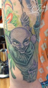 Rainbow Goblin tattoo