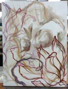 starting skull painting