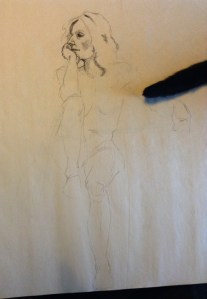 figure drawing seated female