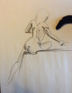 figure drawing female back