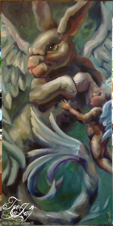 TeeJay Rabbit painting
