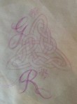 initials added to celtic knot