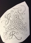 celtic knot line drawing TeeJay