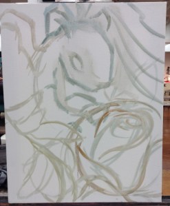 another flying rodent painting in progress