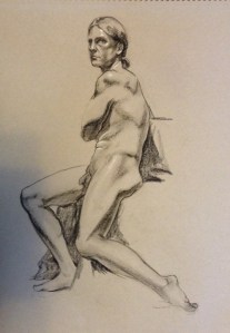 figure drawing male seated