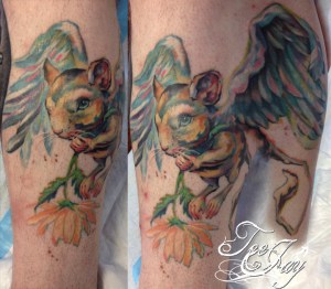 flying rodent tattoo