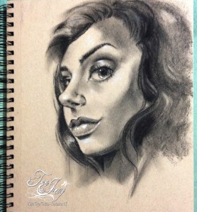 Katie charcoal drawing