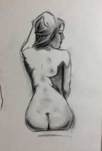 figure drawing female back