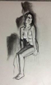 figure drawing under light