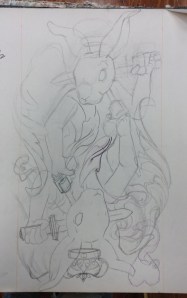 bunny suicide queen full size sketch