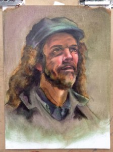 oil portrait underpainting