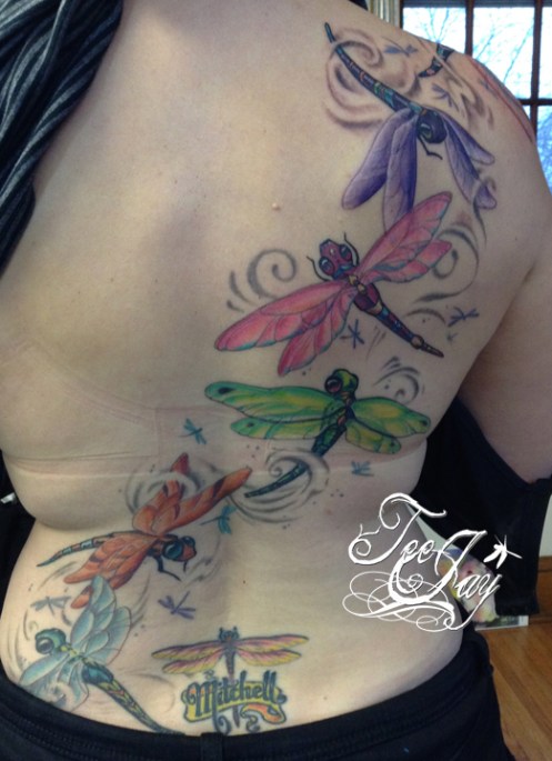 tattoo dragonflies on back