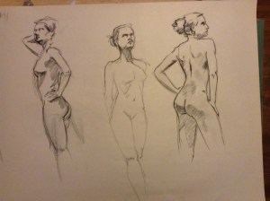 figure drawing female standing