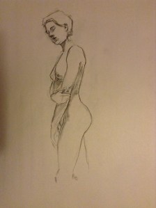 figure drawing female standing