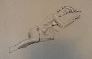 figure drawing female reclining