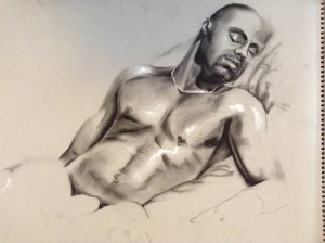 figure drawing male sleeping