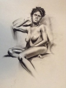 figure drawing female sitting