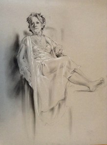 figure drawing female seated clothed