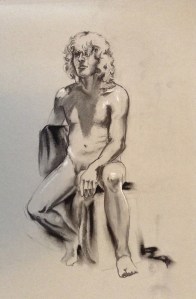 figure drawing male sitting