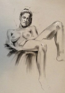 figure drawing woman in chair 