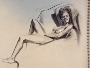 figure drawing reclining female