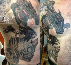 in progress water dragon tattoo