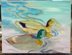 duck painting in progress