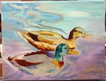duck painting in progress