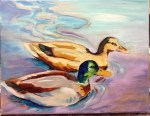 duck painting in progress