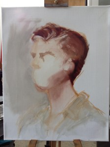 Life painting in progress