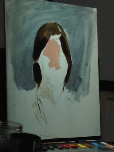 Casey Baugh portrait in progress