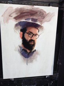 Casey Baugh portrait in progress