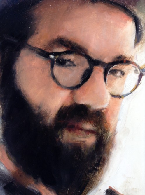 Casey Baugh portrait of Josh Wool detail