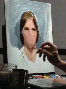 Casey Baugh painting in progress