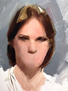 Casey Baugh painting in progress