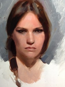 Casey Baugh portrait in progress