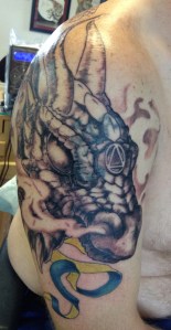 dragon cover up tattoo
