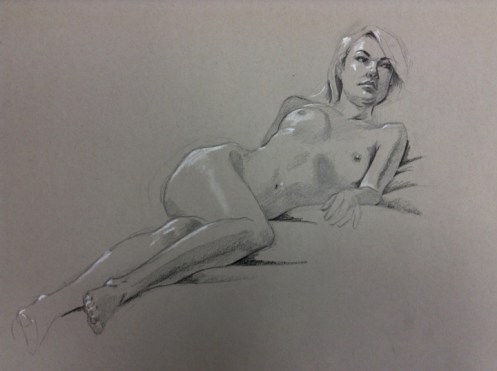 figure drawing reclining female