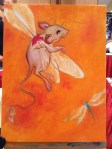 flying mouse painting in progress