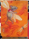 flying mouse painting in progress