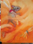 flying mouse painting in progress