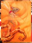 flying mouse painting in progress
