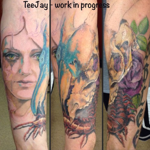 Progress on Frank's Arm tattoo